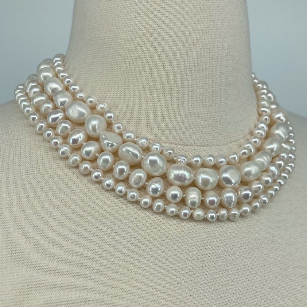 CAROLEE - OS - NWT Four Strand Pearl Necklace